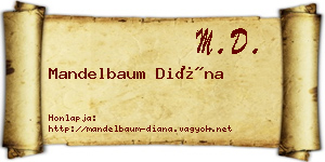 Mandelbaum Diána névjegykártya